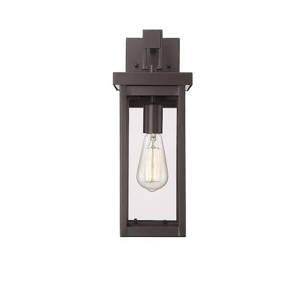 Barkeley 1-Light 6 in. Powder Coated Bronze Outdoor with Clear Glass