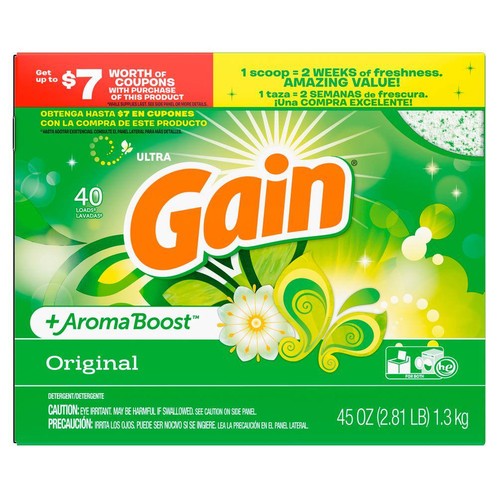 Gain Ultra 45 oz. Original Scent Powder Laundry Detergent (40 Load