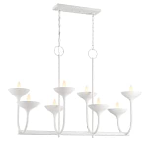 Ryton 8-Light Plaster White Island Chandelier for Kitchen Island with No Bulbs Included