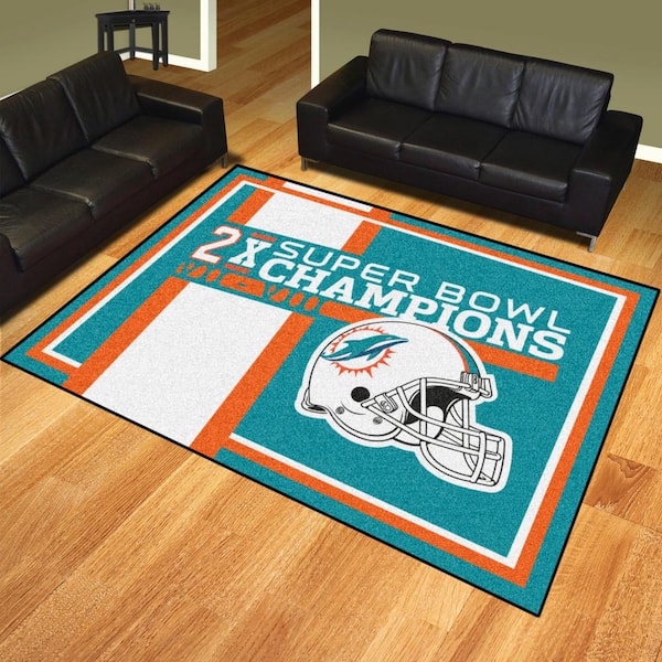 FANMATS Miami Dolphins 3ft. x 5ft. Plush Area Rug, NFL Vintage