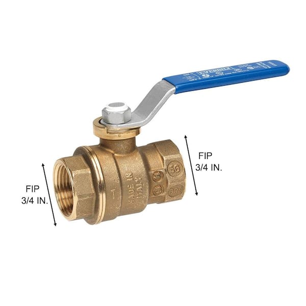 3/4 in. FIP x 3/4 in. FIP Full Port Lead Free Brass Ball Valve