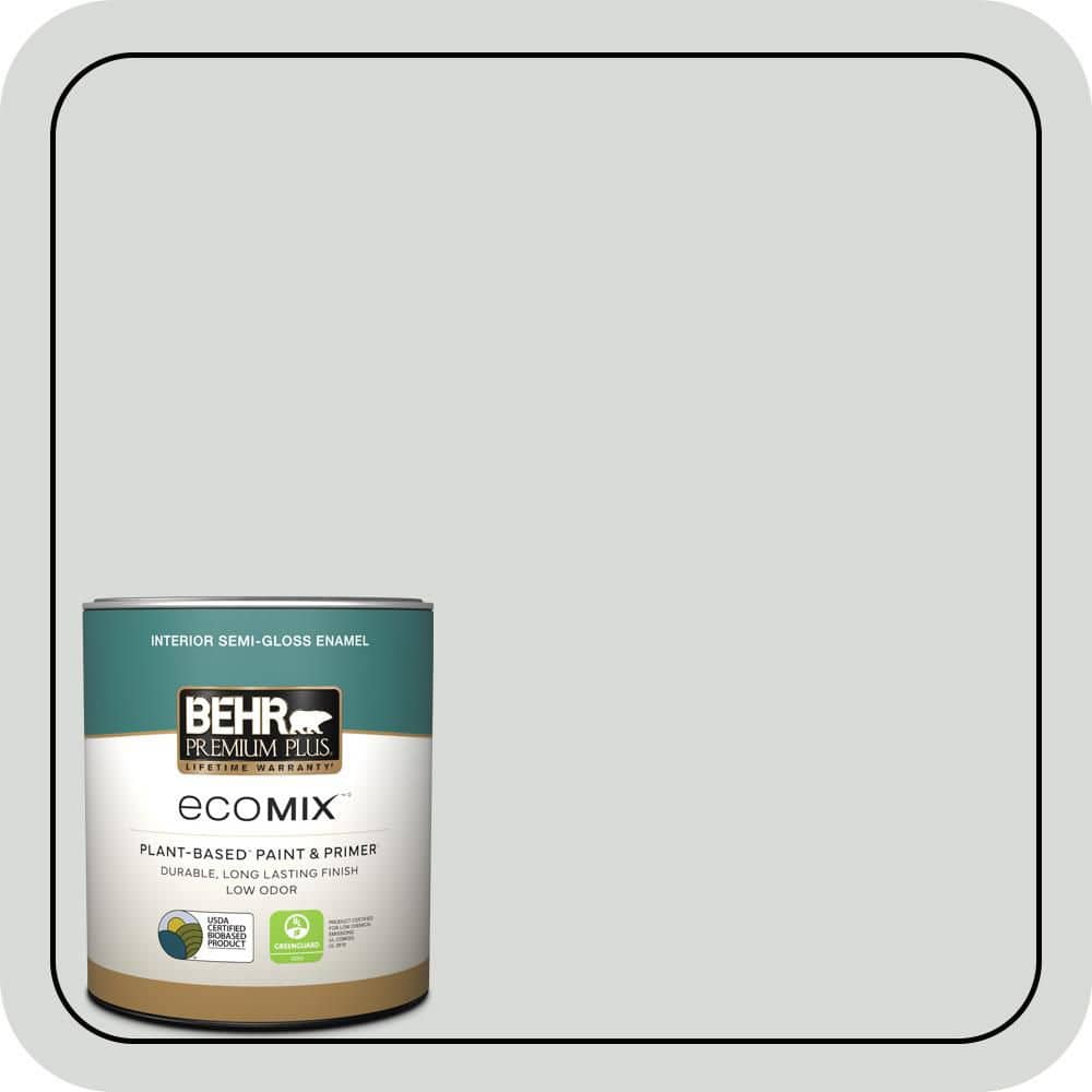 1 qt. #N460-1 Evening White Semi-Gloss Enamel EcoMix Plant-Based Interior Paint & Primer price history on PriceWatchPro