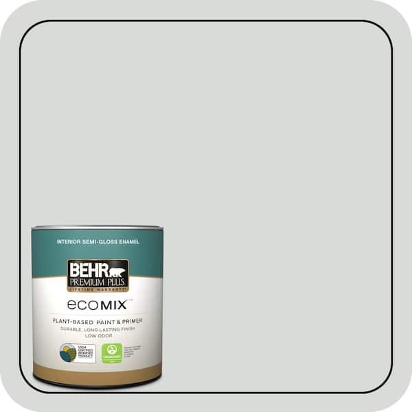 1 qt. #N460-1 Evening White Semi-Gloss Enamel EcoMix Plant-Based Interior Paint & Primer