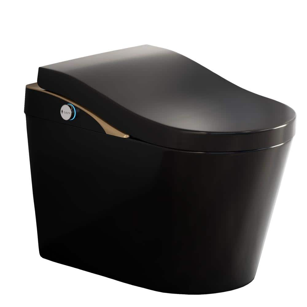 1-piece 1.28 GPF Single Flush Elongated Smart Toilet in Black Auto Open/Close Seat Included price history on PriceWatchPro