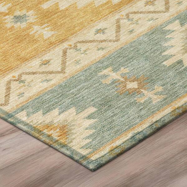 Chantille Machine Washable Indoor/Outdoor Abstract ACN3126 Honey 2 ft. x 3 ft. Accent Rug