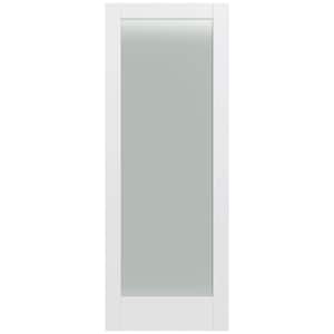 36 in. x 96 in. MODA Primed PMT1011 Solid Core Wood Interior Door Slab w/Translucent Glass