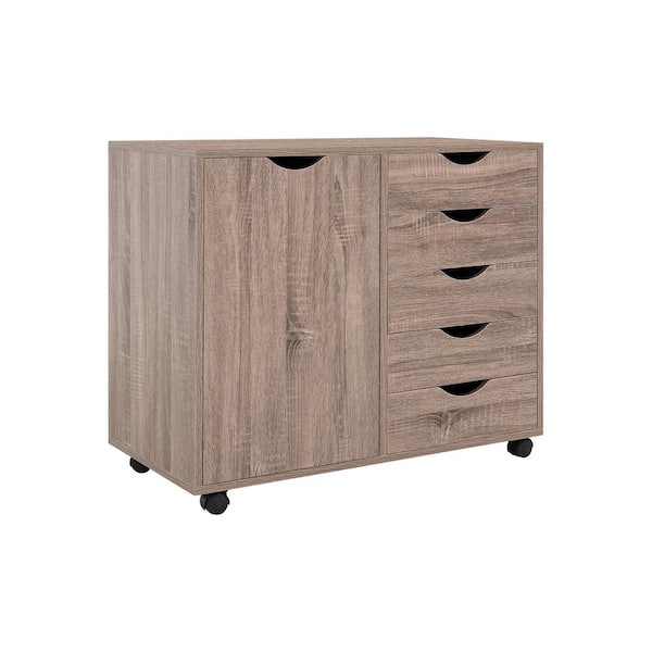 Symple Stuff 2 Drawer Mobile Filing Cabinet; Natural Maple