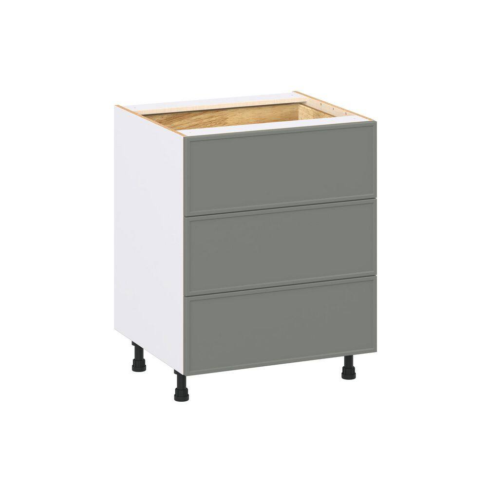 Fairview 27 in. W x 24 in. D x 34.5 in. H Assembled Slim Shaker Drawer Base Kitchen Cabinet in Moss Green with 4-Drawers price history on PriceWatchPro