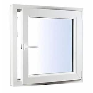 36 in. x 36 in. Elite Euro White Double-Pane Vinyl Tilt/Turn Window with Right Inward Swing