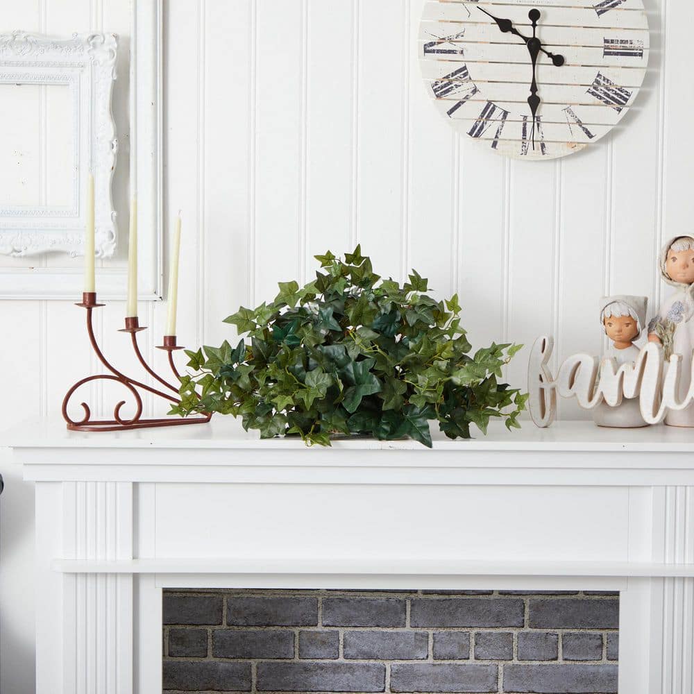 Lush Green 18" Silk Ivy Tabletop Plant in Decorative Foam