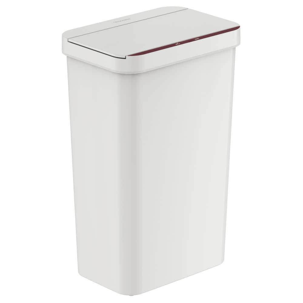 13.2 Gallon / 50 Liter SoftStep Ivory White Step Pedal Trash Can