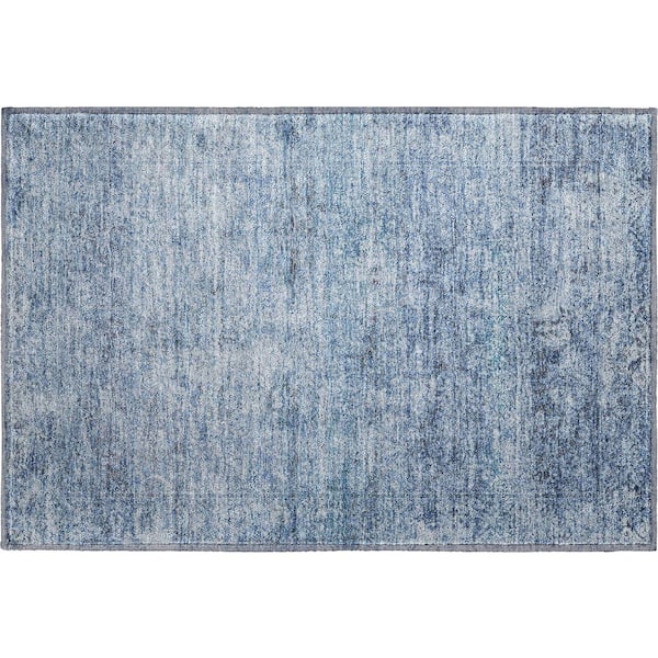 Mayfield Premium Machine Washable Abstract AMF2103 Blue 2 ft. x 3 ft. Accent Rug
