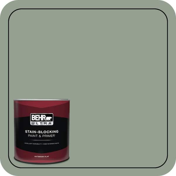BEHR ULTRA 1 qt. #N400-4 Forest Path Flat Exterior Paint & Primer
