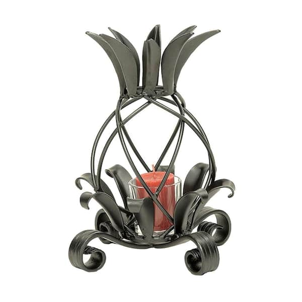 Achla Designs Pineapple Tabletop Votive Lantern, 9 in. Tall Graphite Powder Coat Finish