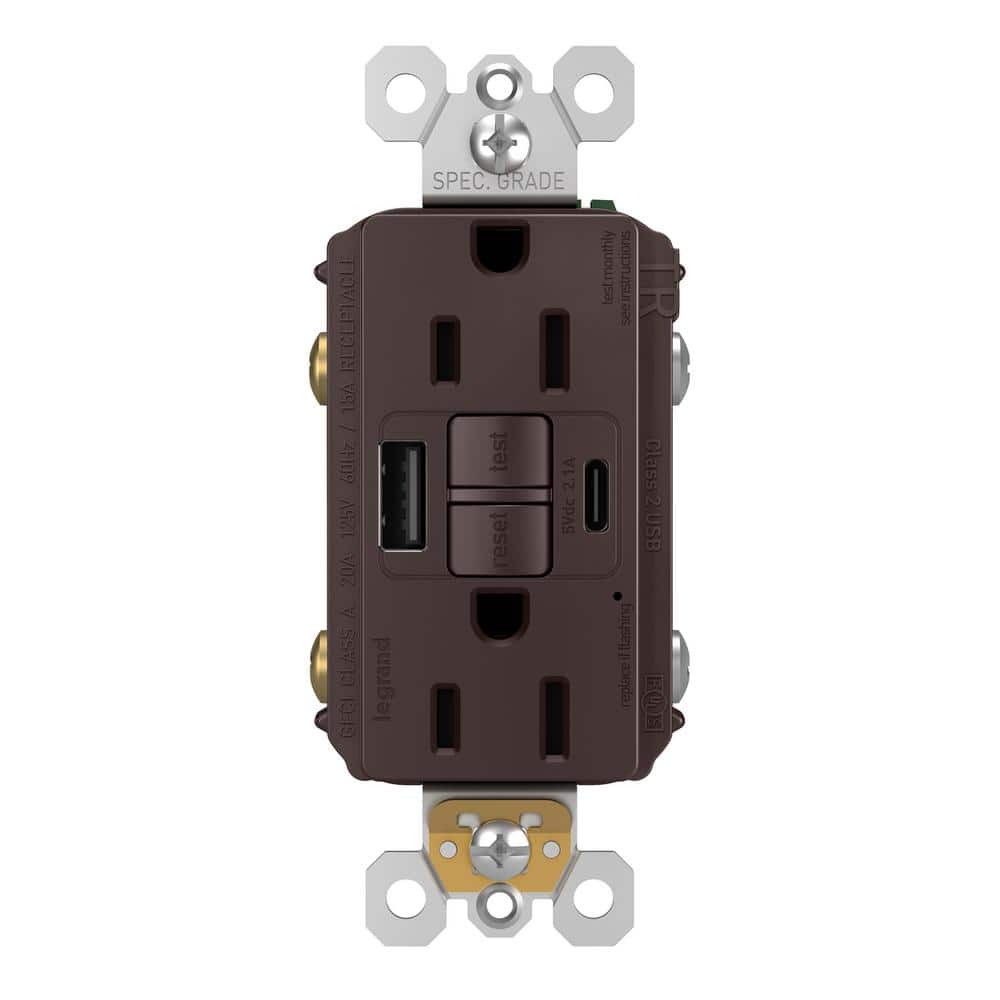 OUTLET【キャメル、黒 ブラック、Dブラウン 140㎝×30本】 Legrand radiant 15 Amp 125-Volt Tamper Resistant Self-Test GFCI