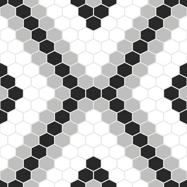 FloorPops Take Home Sample Leyton Black 6 in. W x 6 in. L Residential Vinyl Tile Flooring