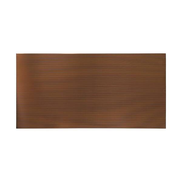 Fasade 96 in. x 48 in. Rib Decorative Wall Panel in Oil Rubbed Bronze