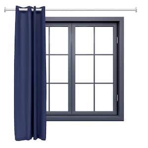 Indoor/Outdoor Curtain Panel with Grommet Top - 52 x 96 in (1.32 x 2.43 m) - Blue