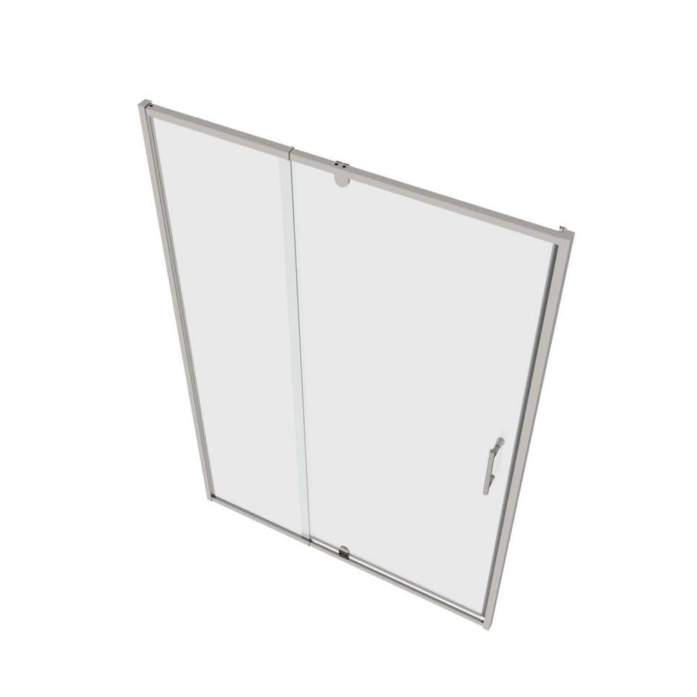 60 in. Chrome Framed Pivot Shower Door with Clear Glass
