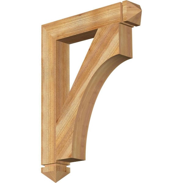 Ekena Millwork 4 in. x 32 in. x 24 in. Western Red Cedar Westlake Arts and Crafts Rough Sawn