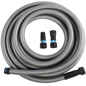 Cen-Tec Systems 95556 Antistatic Vacuum Hose and Shop Vacs with Expanded Multi-Brand Power Tool Adapter Set, 16 ft Protective Sleeve, Blue