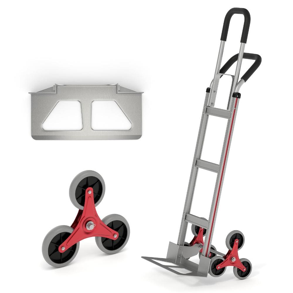 3-in-1 Folding Stair Climbing Hand Truck with 6 Wheel All-Terrain Stair Climber, Telescoping Handle, 550 lb Capacity price history on PriceWatchPro