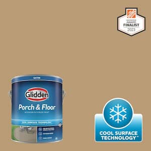 1 gal. PPG1086-5 Earthy Ocher Satin Interior/Exterior Porch and Floor Paint with Cool Surface Technology