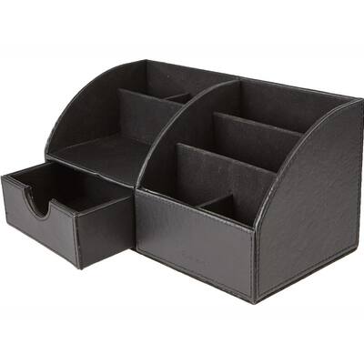 Faux Leather Desk Organizers, Black Leather Office Organizers