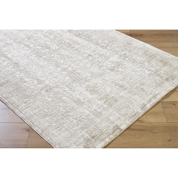 Beth Seafoam Traditional Border 5 ft. 3 in. x 5 ft. 3 in. Area Rug
