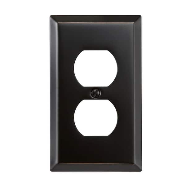 Hampton Bay Bronze 1-Gang Duplex Outlet Wall Plate (1-Pack)