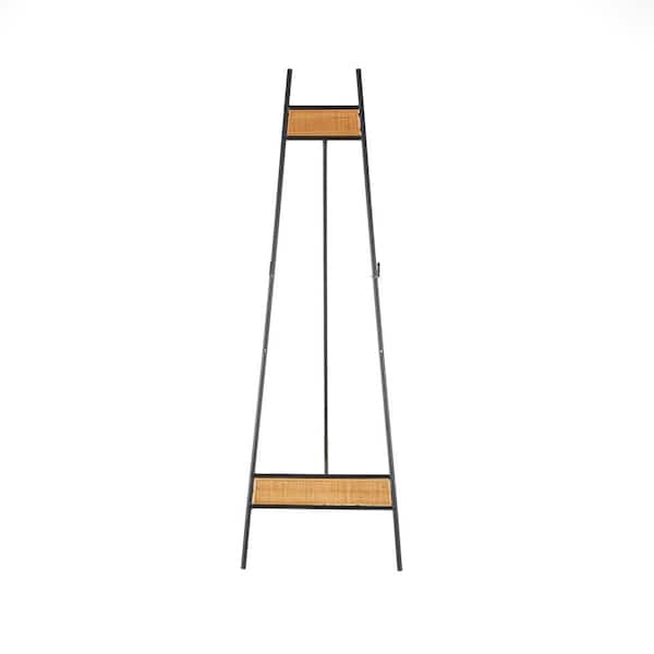 Litton Lane Black Metal Easel with Wood Accents