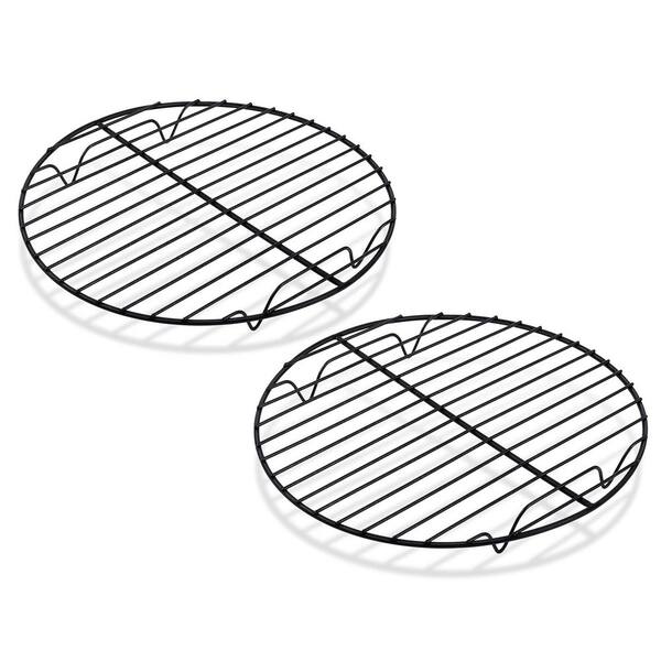Stainless Steel Nonstick Black Cooling Rack Oven Safe Non-Toxic Roasting Grilling Baking Rack 2-Pack
