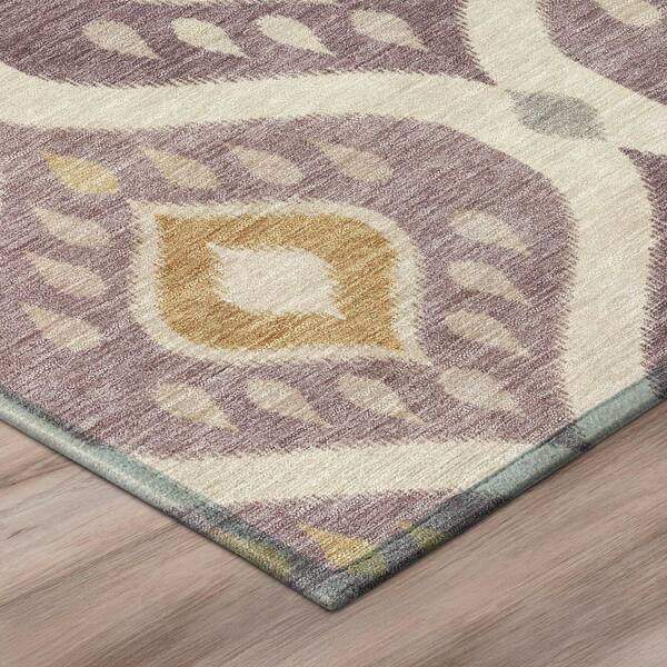Chantille Machine Washable Indoor/Outdoor Abstract ACN3123 Plum 2 ft. x 7 ft. Runner Rug