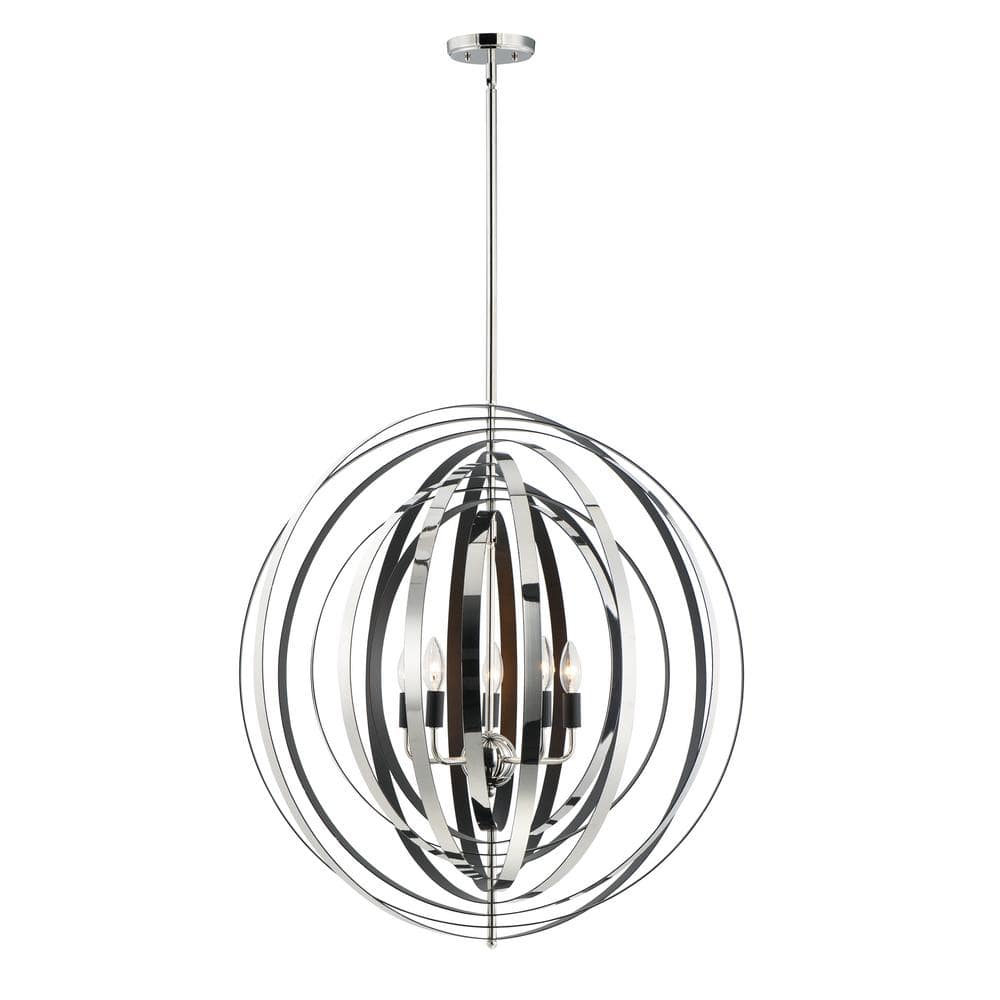 Maxim Lighting Radial 5Light Satin Brass Pendant Light 28675 The Home Depot