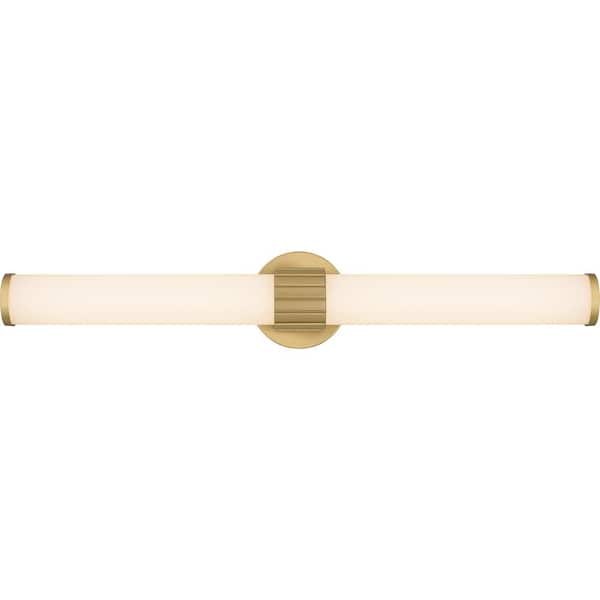 Quoizel Kaye 28 in. 1 Light Aged Brass Vanity Light Bar