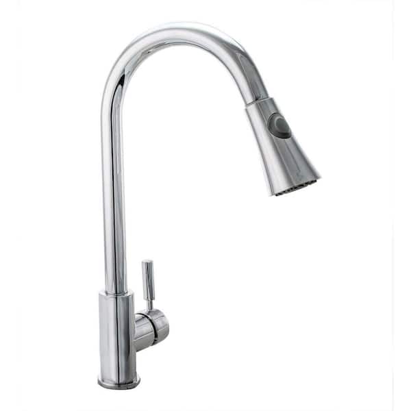 Cosmo Single-Handle Pull-Down Sprayer Kitchen Faucet with Ceramic Disc Cartridge in Chrome