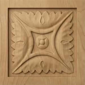 5-1/8 in. x 7/8 in. x 5-1/8 in. Unfinished Wood Maple Large Middlesbrough Rosette