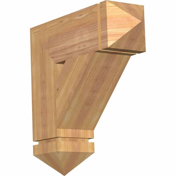 Ekena Millwork 5.5 in. x 20 in. x 20 in. Western Red Cedar Traditional Arts and Crafts Smooth Bracket