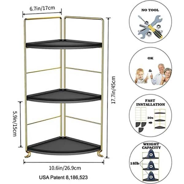 2-Tiers/3Tiers Circle Bathroom Organizer Countertop: Bathroom Counter  Organizer ABS+PET Counter Organizer Corner Shelf for Makeup Vanity Tray  Coffee Stand Kitchen Spice Rack Cosmetics Organizer Vanity Storage Shelf  Rack for Bathroom Bedroom Kitchen