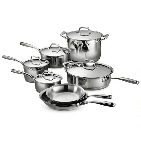 Tramontina Gourmet Prima 12-Piece Stainless Steel Cookware Set with Lids