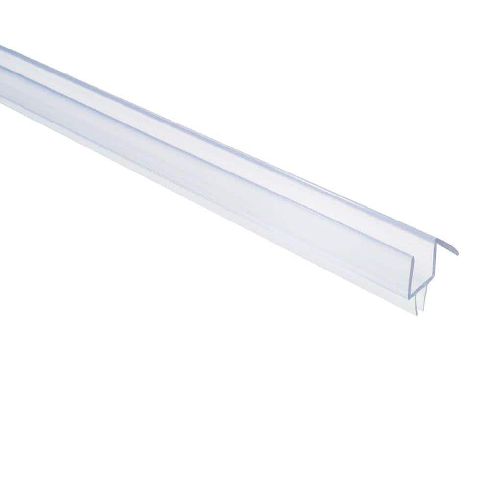 Frameless Ultra Clear Shower Door Bottom Seal W Drip Rail 3/8" X 36" Sweep Glass 