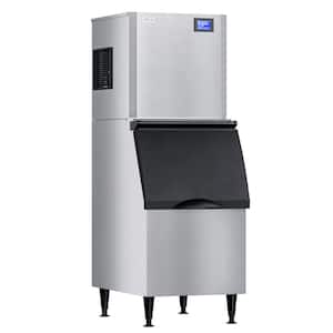 23 in. Ice Production Per Day 450 lbs. Commercial Freestanding Ice Maker in Stainless Steel, Full Size Cubes