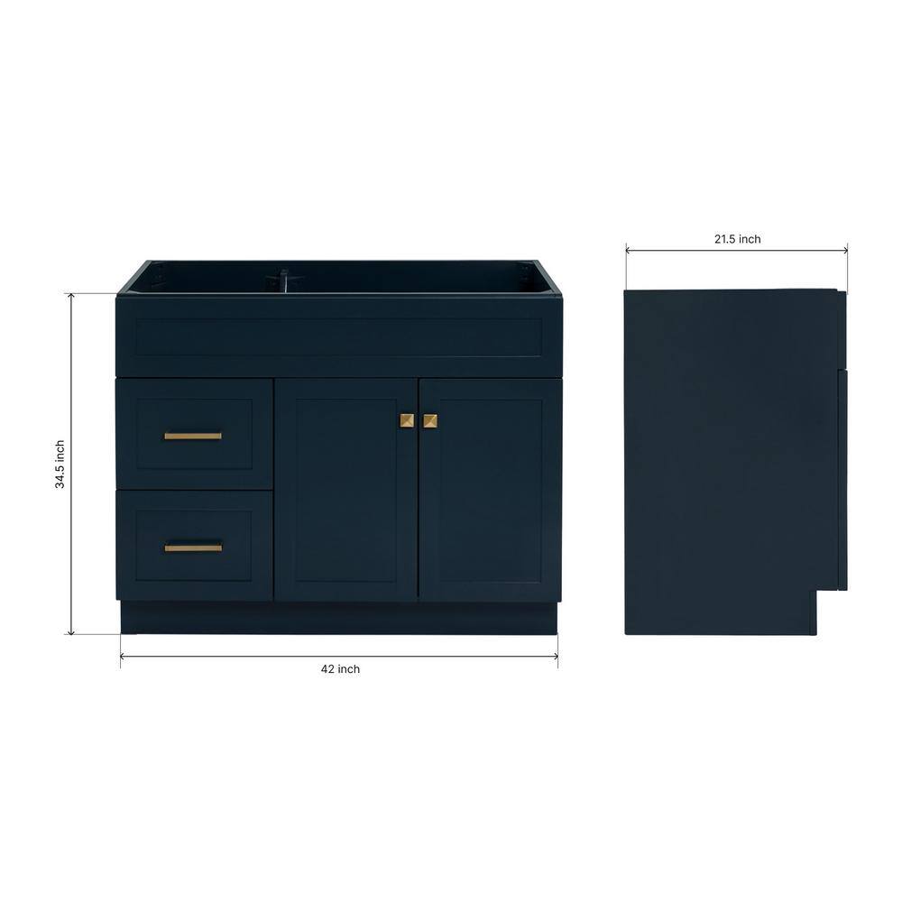 Midnight Blue 42" Freestanding Wood Vanity Cabinet