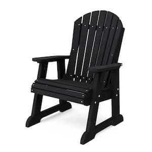 Heritage Black Plastic Outdoor High Fan Back Chair