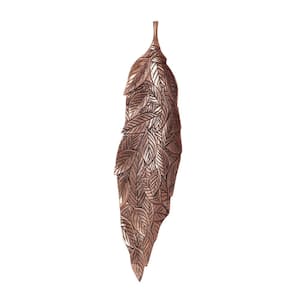 Leaf Wall Decor, Aluminum Structure Raw Copper Finish with Rust Resistant Wall Decor