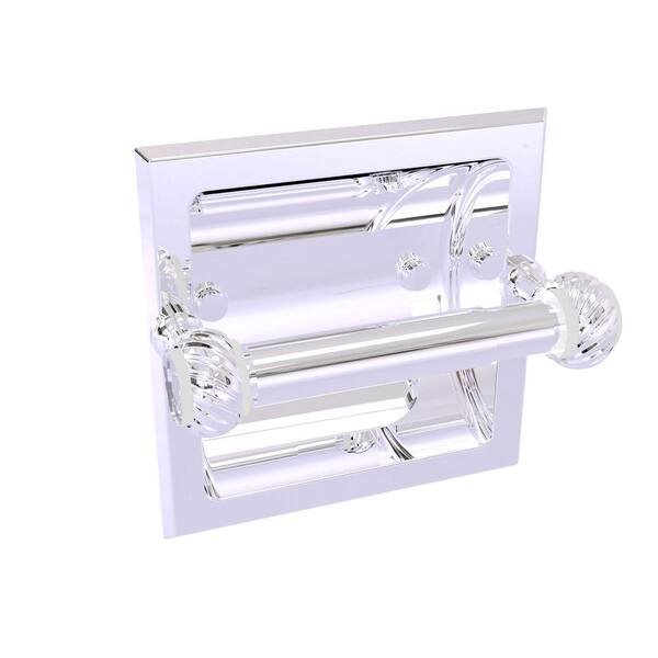 Allied Brass Pacific Grove Collection Recessed Toilet Paper Holder with Twisted Accents in Polished Chrome