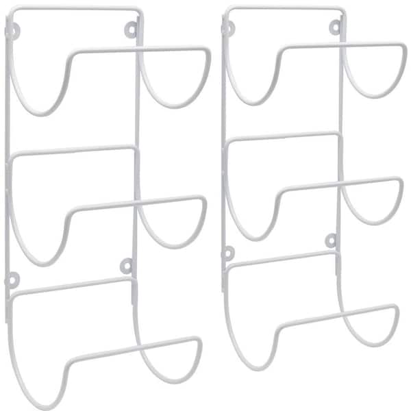 2 Pack Towel Holder 3 Tier Wall Mounted Towel Rack 12.75 in. White