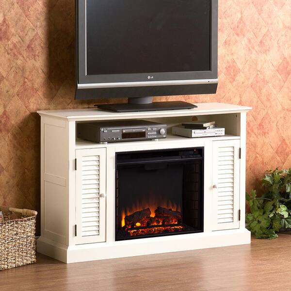 Unbranded Ontario 48 in. W Media Electric Fireplace in Antique White