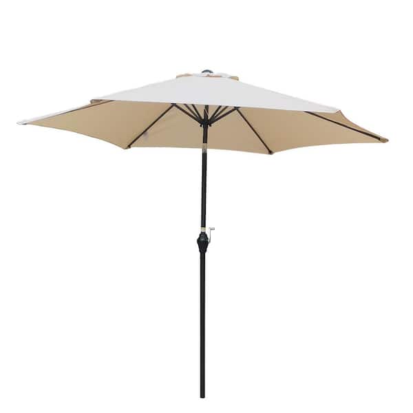 Willit 9 ft. Steel Sturdy Construction Outdoor Market Patio Umbrella in Brown