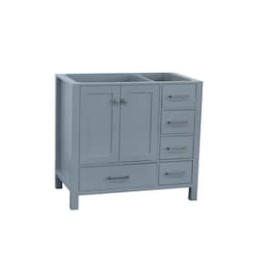 Cambridge 36 in. W x 21.5 in. D x 34.5 in. H Freestanding Bath Vanity Cabinet Only in Grey